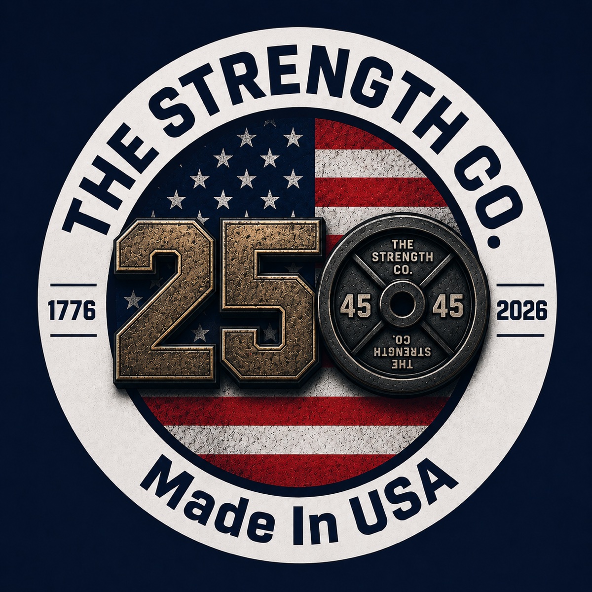The OK Podcast America 250 commemorative plate
